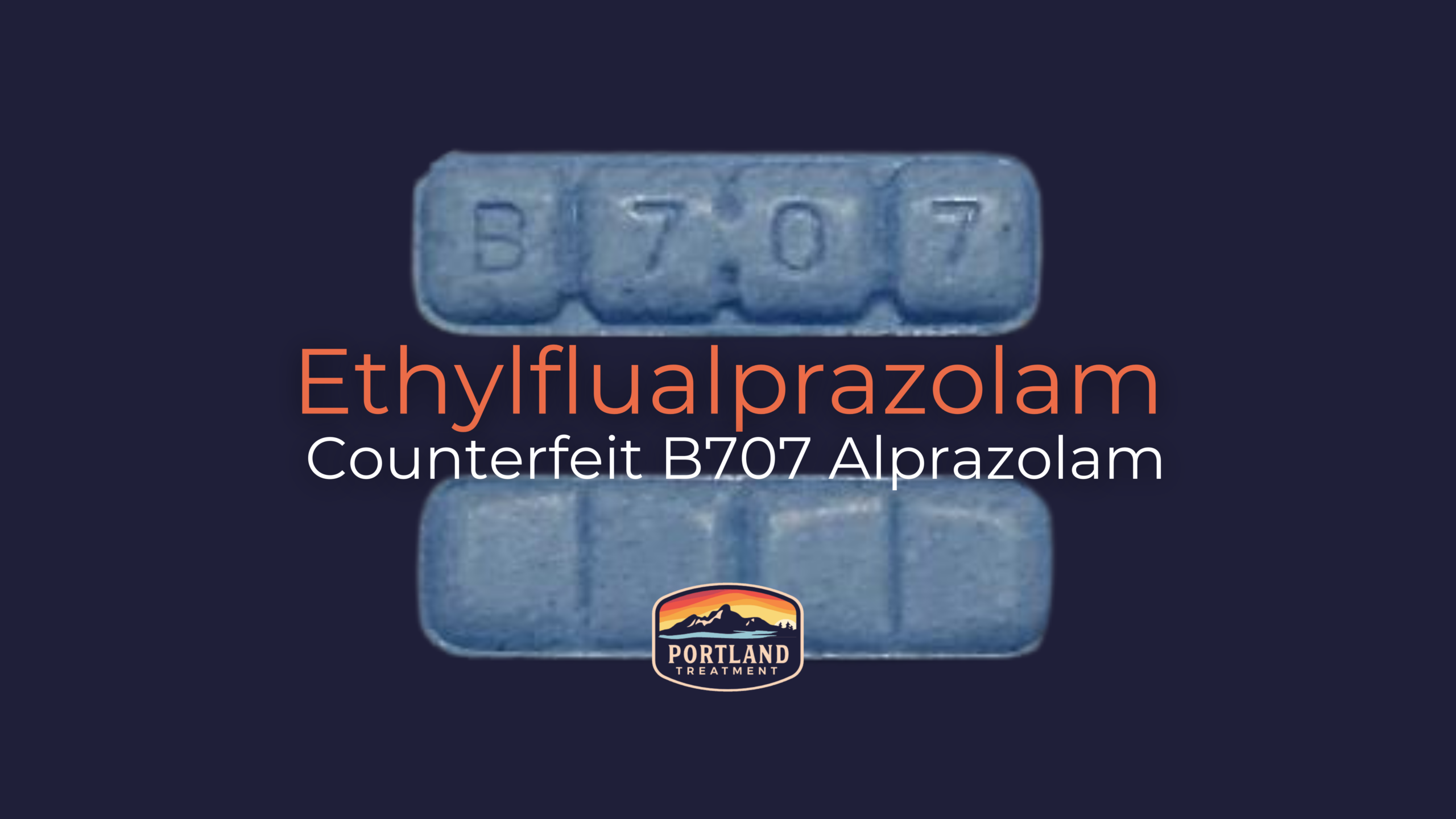 Ethylflualprazolam Counterfeit B707 Alprazolam blog with comparison to real B707 Alprazolam tablets